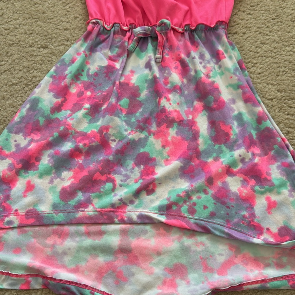 One Step Ahead Pink Ruffled High-Low Sundress - Picture 4 of 6